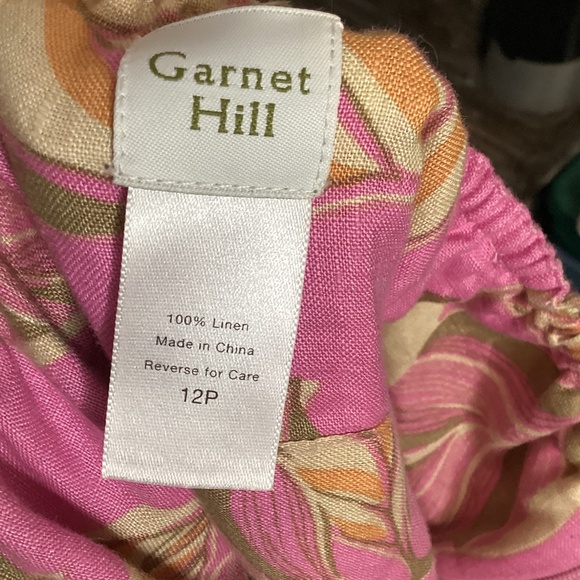 Garnet hill linen v neck dress Womens 12P - Picture 2 of 3